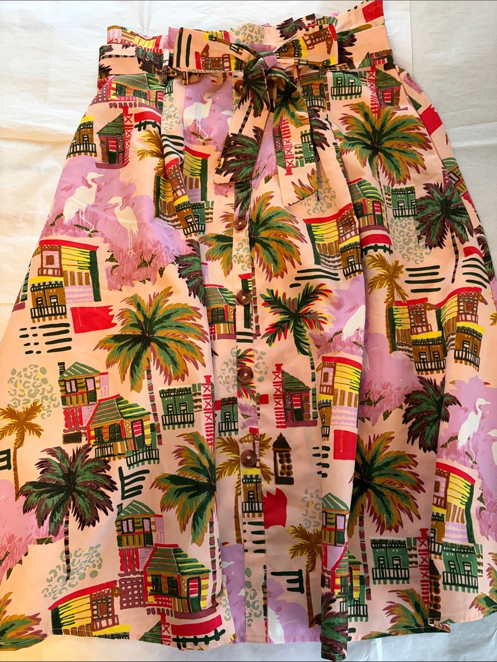 🌴Her Destiny Tropical Print Maxi Skirt Large NWT